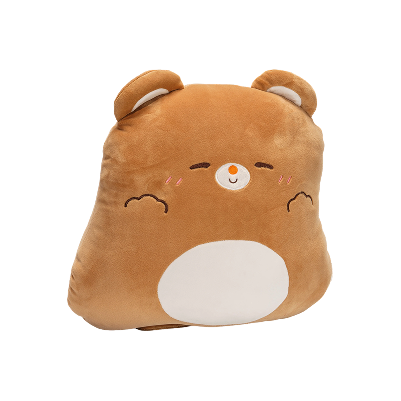 Мягкие декоративные подушки в виде бурого медведя