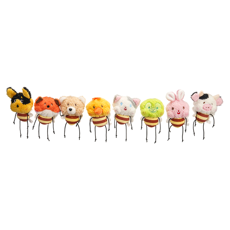 Красочные плюшевые брелки с насекомыми