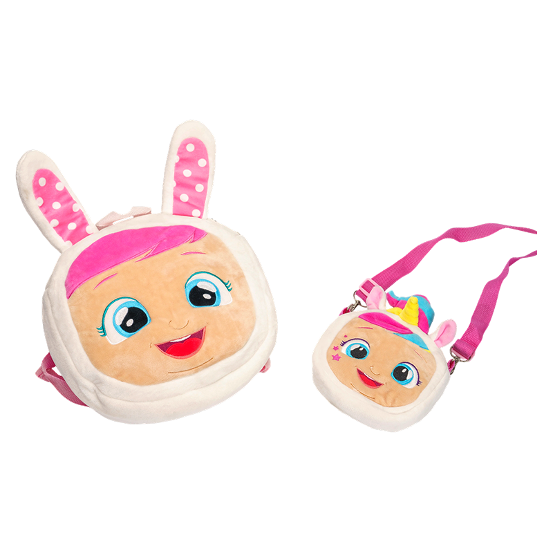 Мягкий рюкзак с кроличьими ушками, который приятно обнимать