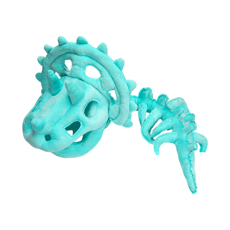 Синяя плюшевая шляпа в виде скелета динозавра детского размера